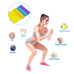 3 in 1 TPE Yoga Stretch Sheet Fitness Elastic Band Resistance Band Strength Training Stretch Band Set, 3 in 1