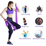 3 in 1 TPE Yoga Stretch Sheet Fitness Elastic Band Resistance Band Strength Training Stretch Band Set, 3 in 1
