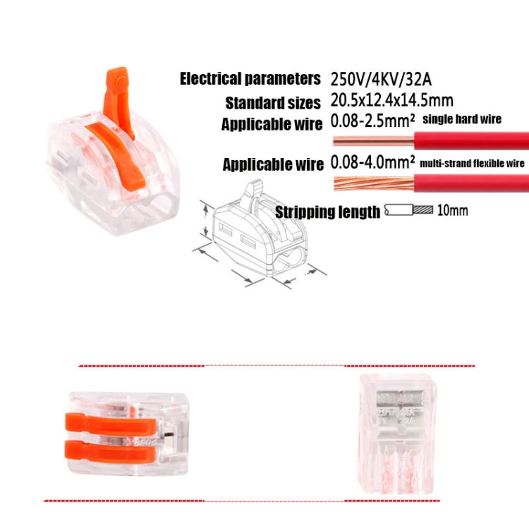 Morsettiera 2 poli VSE-412W con connessione push-in