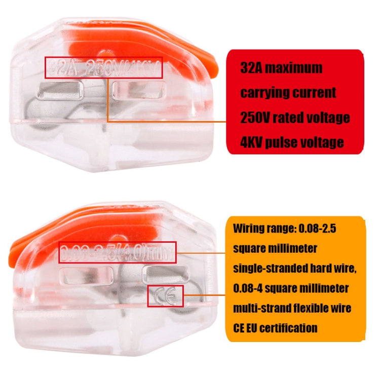 10 PZ VSE-412W Morsettiera Cablaggio Connettore push-in Terminale di connessione rapida, VSE-412W