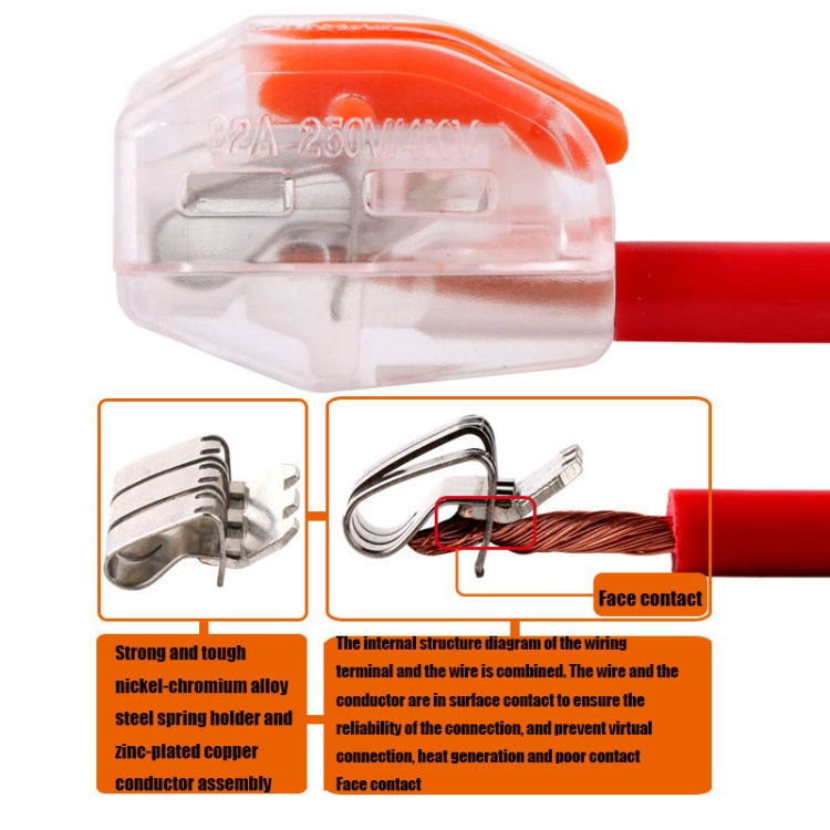 Morsettiera 2 poli VSE-412W con connessione push-in