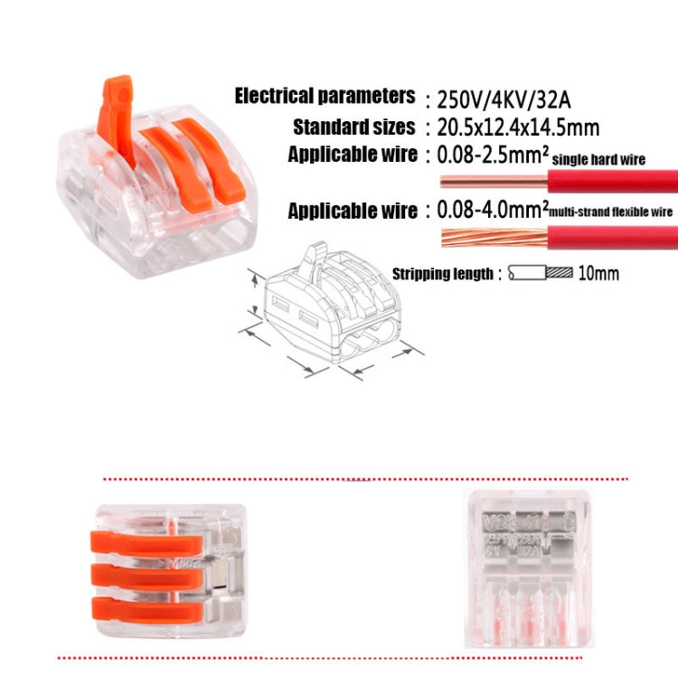 10 PZ VSE-413W Terminale in plastica Terminale per cablaggio domestico Connettore per filo, VSE-413W