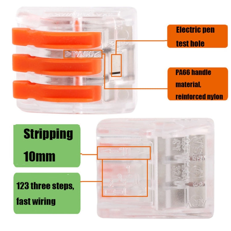 10 PZ VSE-413W Terminale in plastica Terminale per cablaggio domestico Connettore per filo, VSE-413W