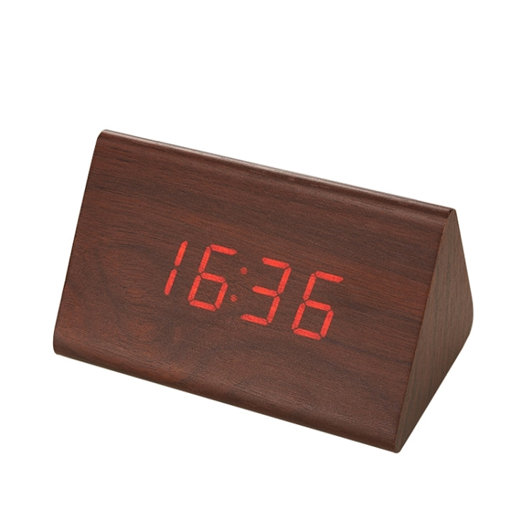 Orologio elettronico luminoso muto Sveglia triangolare con controllo del suono in legno, Brown Wood Red Light, Black Wood Red Light, Black Wood Green Light, Black Wood Blue Light, Black Wood White Light, Wood Color Red Light, Wood Color Green Light    ...
