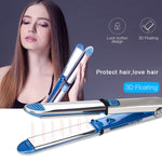 Ferro arricciacapelli per piastra per capelli in titanio 2 in 1, EU, US, UK