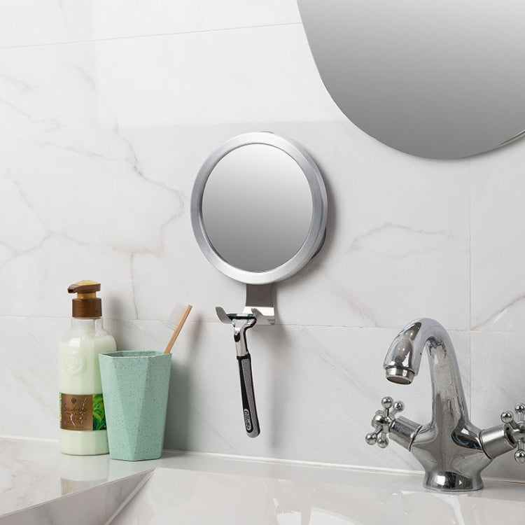 Ventosa da bagno Specchio antiappannamento in lega di alluminio con specchio tondo a gancio