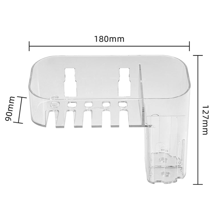 Adesivo magico Scatola portaoggetti per trucco da toilette in plastica Scatola trasparente per organizzazione creativa per la casa,Specifica:, Shallow Style, Deep Style