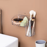 Adesivo magico Scatola portaoggetti per trucco da toilette in plastica Scatola trasparente per organizzazione creativa per la casa,Specifica:, Shallow Style, Deep Style