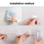 Adesivo magico Scatola portaoggetti per trucco da toilette in plastica Scatola trasparente per organizzazione creativa per la casa,Specifica:, Shallow Style, Deep Style