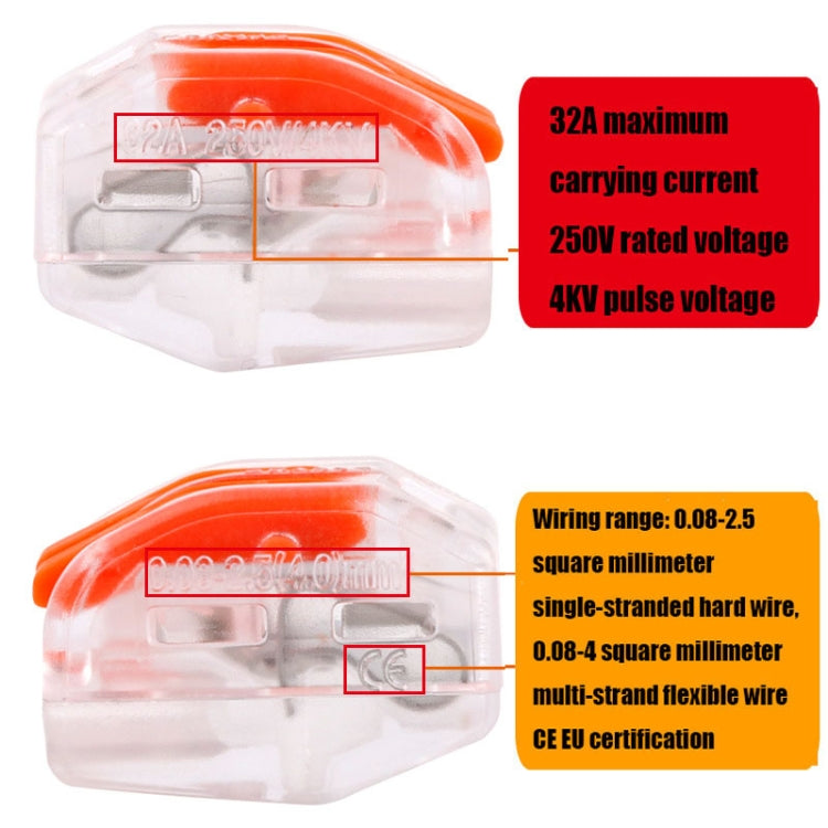 Terminale trasparente del connettore del cavo VSE-415W da 10 pezzi, VSE-415W