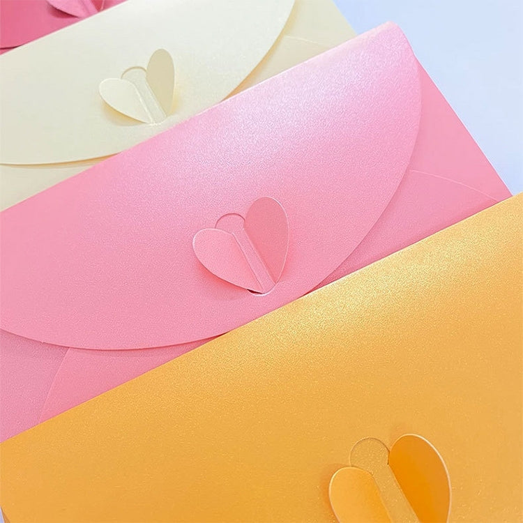 Lettera di invito busta con stampa a caldo in carta perlata con fibbia Love da 50 pezzi