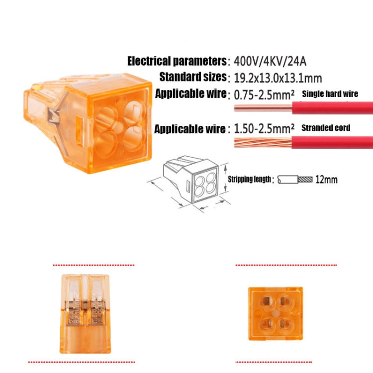 10 PCS VSE-104 Terminale connettore filo di rame universale veloce