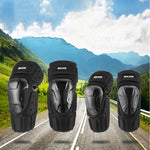 Equipaggiamento protettivo in fibra di carbonio traspirante a prova di caduta antivento per moto fuoristrada SULAITE, Knee Pads+Elbow Pads, Knee Pads
