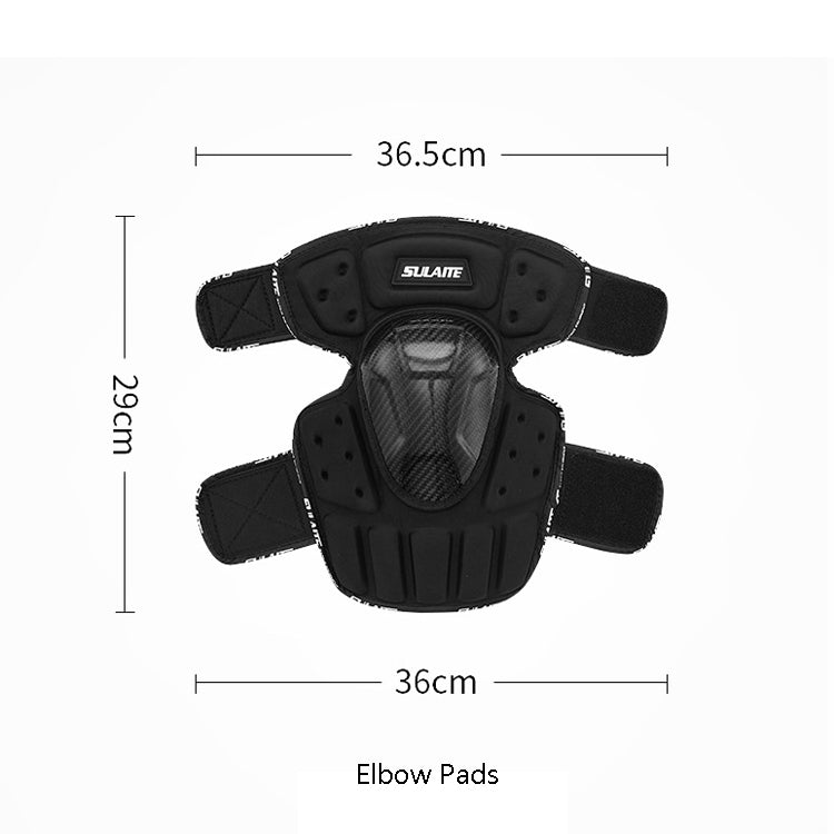 Equipaggiamento protettivo in fibra di carbonio traspirante a prova di caduta antivento per moto fuoristrada SULAITE, Knee Pads+Elbow Pads, Knee Pads