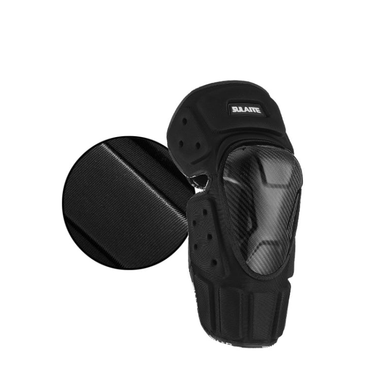 Equipaggiamento protettivo in fibra di carbonio traspirante a prova di caduta antivento per moto fuoristrada SULAITE, Knee Pads+Elbow Pads, Knee Pads