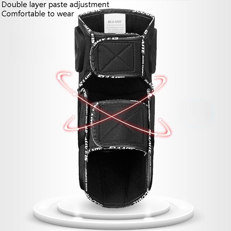 Equipaggiamento protettivo in fibra di carbonio traspirante a prova di caduta antivento per moto fuoristrada SULAITE, Knee Pads+Elbow Pads, Knee Pads