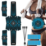 8-Piece Pigro Addome Fitness Massaggiatore Ricaricabile Home Fitness Cintura Adesivi muscolari addominali, 8-Piece Fitness Massager