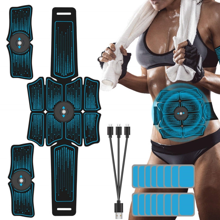 8-Piece Pigro Addome Fitness Massaggiatore Ricaricabile Home Fitness Cintura Adesivi muscolari addominali, 8-Piece Fitness Massager