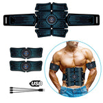 8-Piece Pigro Addome Fitness Massaggiatore Ricaricabile Home Fitness Cintura Adesivi muscolari addominali, 8-Piece Fitness Massager