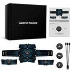 8-Piece Pigro Addome Fitness Massaggiatore Ricaricabile Home Fitness Cintura Adesivi muscolari addominali, 8-Piece Fitness Massager