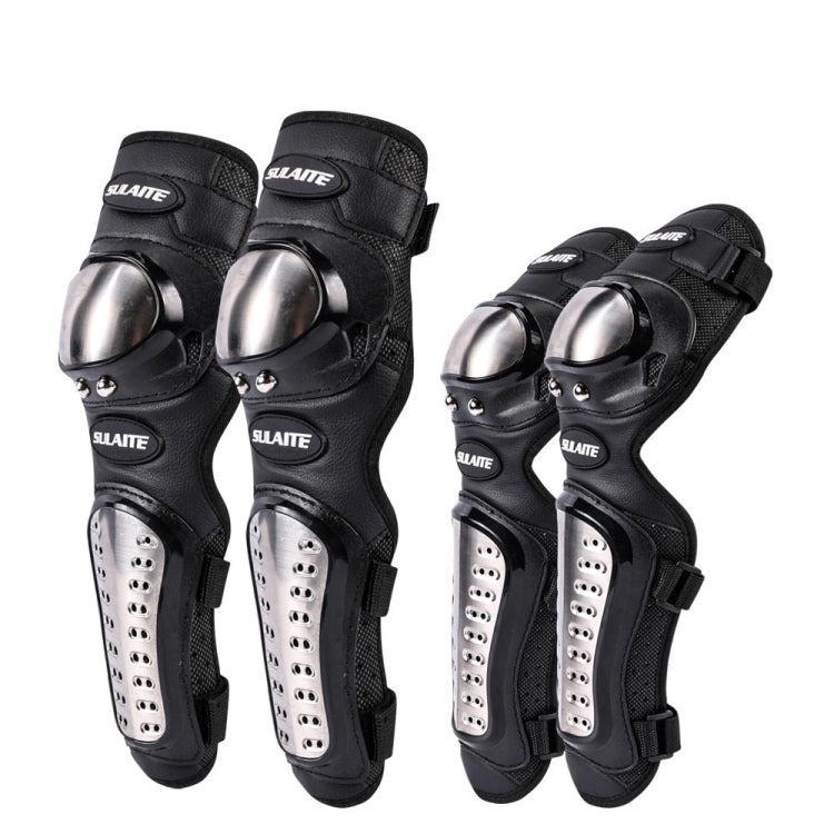 SULAITE GT341 Ginocchiere per moto in acciaio inossidabile Gomitiere per fuoristrada Ciclismo da corsa Equipaggiamento protettivo sportivo anticaduta, GT341