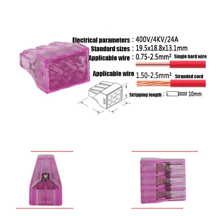 Terminale plug-in per connettore filo VSELE VSE-106C da 10 pezzi