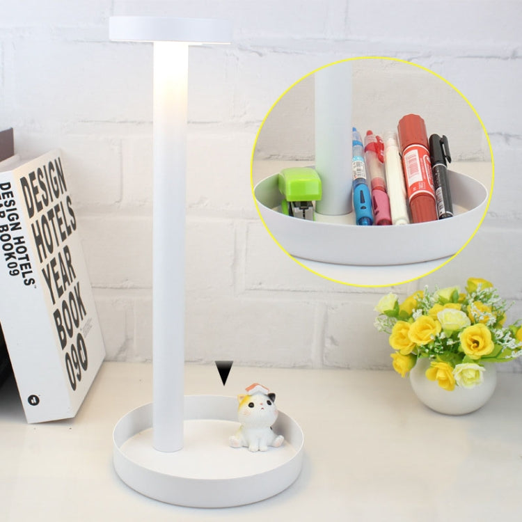 Lampada da tavolo da comodino a LED impermeabile USB BC965 per protezione degli occhi degli studenti, Black, White, White Storage, Yellow Marble Pattern, Ink Marble Pattern