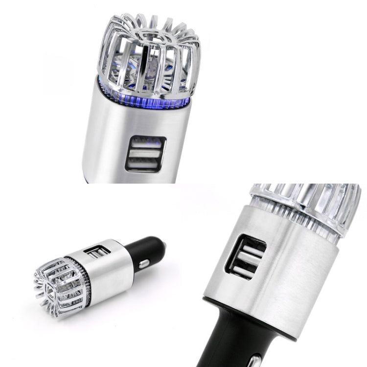JO-6291 Ioni negativi Auto Sterilizzazione Purificatore d'aria Telefono cellulare Ricarica ad alta velocità Doppio accendisigari USB, JO-6291 Mysterious Silver, JO-6291 Tyrant Gold