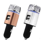 JO-6291 Ioni negativi Auto Sterilizzazione Purificatore d'aria Telefono cellulare Ricarica ad alta velocità Doppio accendisigari USB, JO-6291 Mysterious Silver, JO-6291 Tyrant Gold