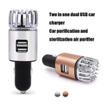 JO-6291 Ioni negativi Auto Sterilizzazione Purificatore d'aria Telefono cellulare Ricarica ad alta velocità Doppio accendisigari USB, JO-6291 Mysterious Silver, JO-6291 Tyrant Gold