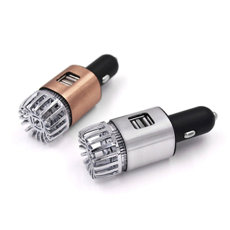 JO-6291 Ioni negativi Auto Sterilizzazione Purificatore d'aria Telefono cellulare Ricarica ad alta velocità Doppio accendisigari USB, JO-6291 Mysterious Silver, JO-6291 Tyrant Gold