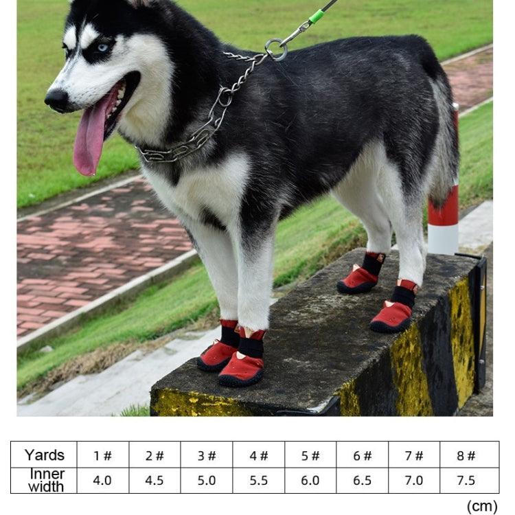 Scarpe per animali domestici antiscivolo resistenti all'usura HCPET Scarpe per cani traspiranti per quattro stagioni, 1, 2, 3, 4, 5, 6, 7, 8