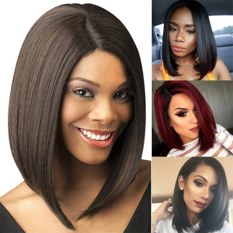 Copricapo sintetico per capelli corti da donna, Black, Red Wine, Light Brown, Dark Brown, Black Brown