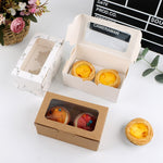 Scatola per torta per muffin, scatola per imballaggio di cupcake con finestra da 25 pezzi, con supporto interno, 2 In One (White), 2 In One (Marble), 2 In One (Kraft Paper), 4 In One (White), 4 In One (Marble), 4 In One (Kraft Paper), 6 In One (White) ...