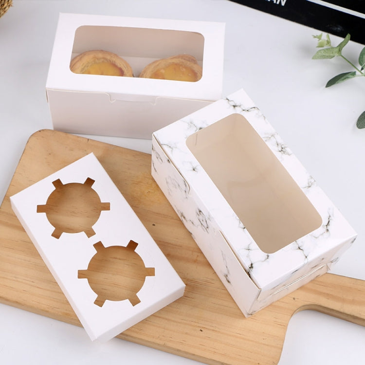 Scatola per torta per muffin, scatola per imballaggio di cupcake con finestra da 25 pezzi, con supporto interno, 2 In One (White), 2 In One (Marble), 2 In One (Kraft Paper), 4 In One (White), 4 In One (Marble), 4 In One (Kraft Paper), 6 In One (White) ...