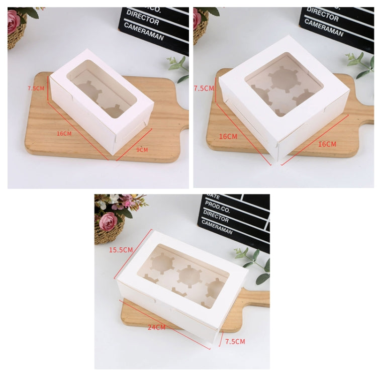 Scatola per torta per muffin, scatola per imballaggio di cupcake con finestra da 25 pezzi, con supporto interno, 2 In One (White), 2 In One (Marble), 2 In One (Kraft Paper), 4 In One (White), 4 In One (Marble), 4 In One (Kraft Paper), 6 In One (White) ...