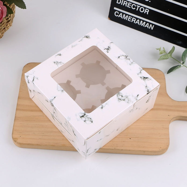 Scatola per torta per muffin, scatola per imballaggio di cupcake con finestra da 25 pezzi, con supporto interno, 2 In One (White), 2 In One (Marble), 2 In One (Kraft Paper), 4 In One (White), 4 In One (Marble), 4 In One (Kraft Paper), 6 In One (White) ...