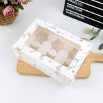 Scatola per torta per muffin, scatola per imballaggio di cupcake con finestra da 25 pezzi, con supporto interno, 2 In One (White), 2 In One (Marble), 2 In One (Kraft Paper), 4 In One (White), 4 In One (Marble), 4 In One (Kraft Paper), 6 In One (White) ...