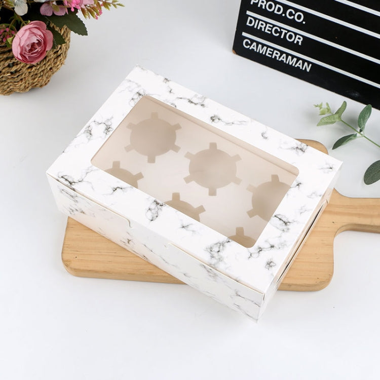 Scatola per torta per muffin, scatola per imballaggio di cupcake con finestra da 25 pezzi, con supporto interno, 2 In One (White), 2 In One (Marble), 2 In One (Kraft Paper), 4 In One (White), 4 In One (Marble), 4 In One (Kraft Paper), 6 In One (White) ...