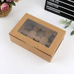 Scatola per torta per muffin, scatola per imballaggio di cupcake con finestra da 25 pezzi, con supporto interno, 2 In One (White), 2 In One (Marble), 2 In One (Kraft Paper), 4 In One (White), 4 In One (Marble), 4 In One (Kraft Paper), 6 In One (White) ...
