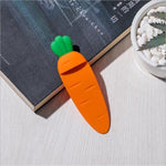 Segnalibro a forma di carota in silicone 12x4x1 cm