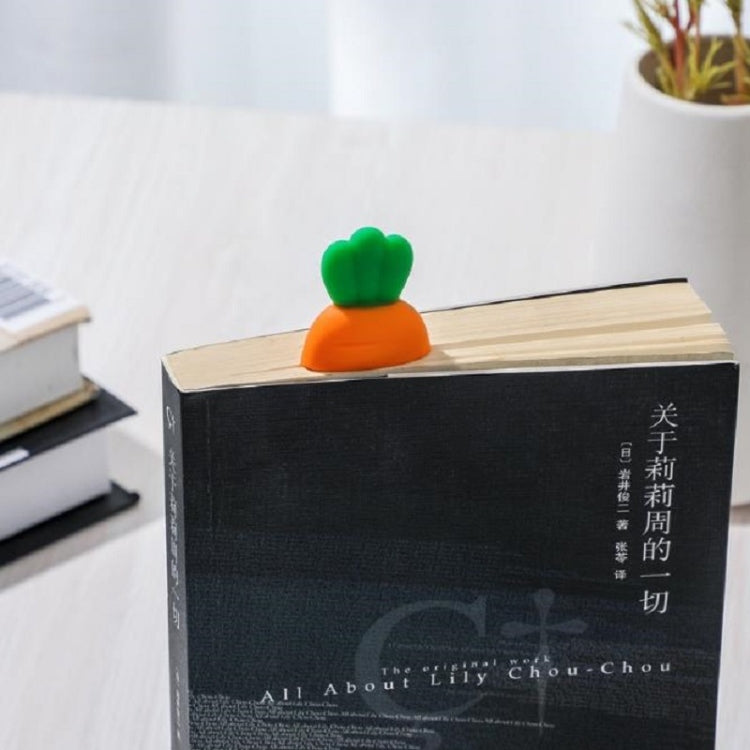Segnalibro a forma di carota in silicone 12x4x1 cm