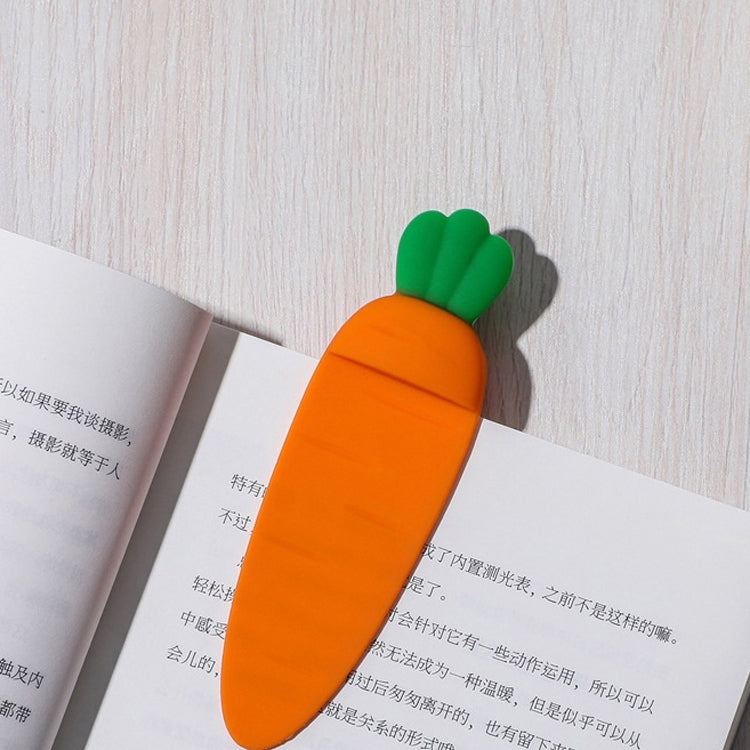 Segnalibro a forma di carota in silicone 12x4x1 cm