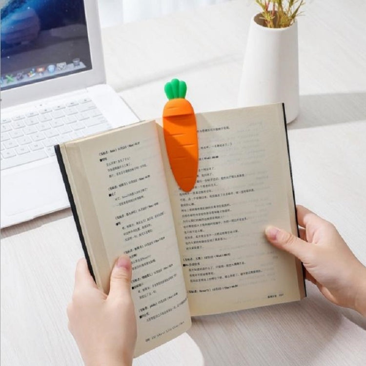 Segnalibro a forma di carota in silicone 12x4x1 cm