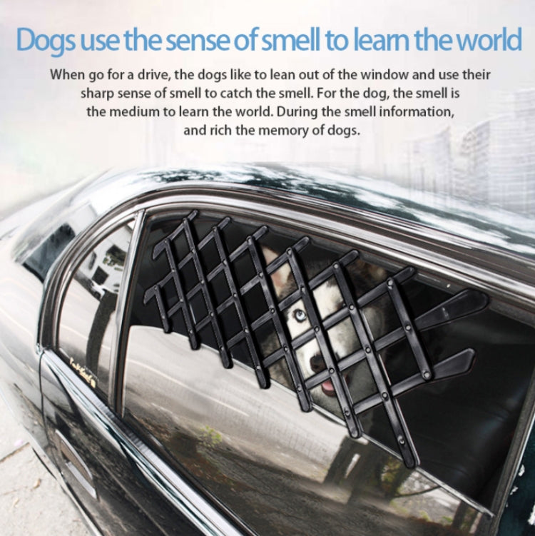 Recinzione protettiva retrattile per auto per finestrini per auto per animali domestici, 24x11.8x1.2cm, 24x17.7x1.2cm