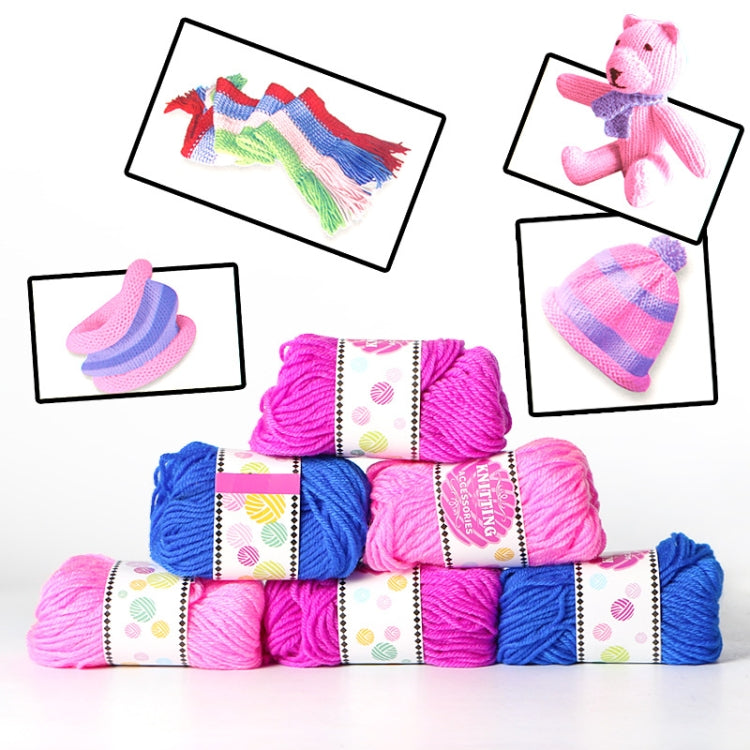 Filo di lana cappello sciarpa lavorata a maglia ragazza fai da te, consegna colore casuale, Knitting Wool