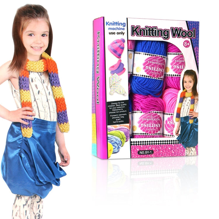 Filo di lana cappello sciarpa lavorata a maglia ragazza fai da te, consegna colore casuale, Knitting Wool
