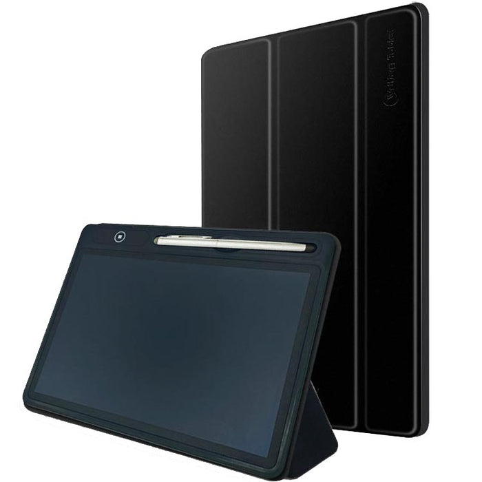 Lavagna per scrittura LCD da 10,1 pollici Lavagna da disegno elettronica a energia luminosa Lavagna dipinta a mano Lavagna piccola intelligente, Black  With Leather Case), Rose Red With Leather Case