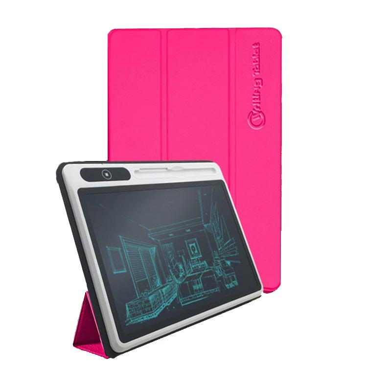 Lavagna per scrittura LCD da 10,1 pollici Lavagna da disegno elettronica a energia luminosa Lavagna dipinta a mano Lavagna piccola intelligente, Black  With Leather Case), Rose Red With Leather Case