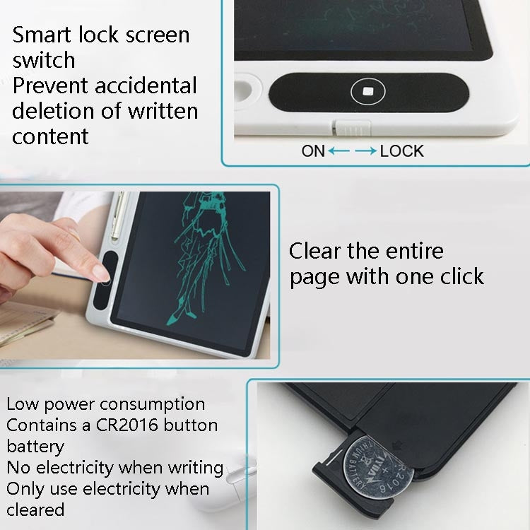 Lavagna per scrittura LCD da 10,1 pollici Lavagna da disegno elettronica a energia luminosa Lavagna dipinta a mano Lavagna piccola intelligente, Black  With Leather Case), Rose Red With Leather Case